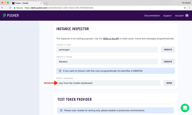 从 Chatkit UI 发送消息