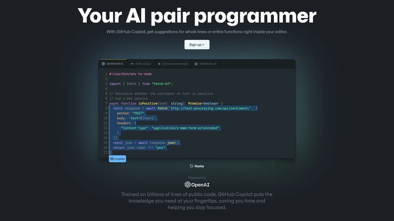 Github Copilot 是程序员最佳生产力工具
