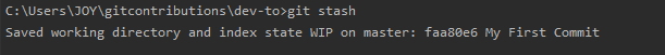Alt git stash