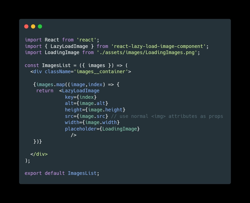 React 延迟加载图像组件