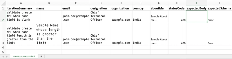 vREST NG - 在 Excel 表中添加测试数据