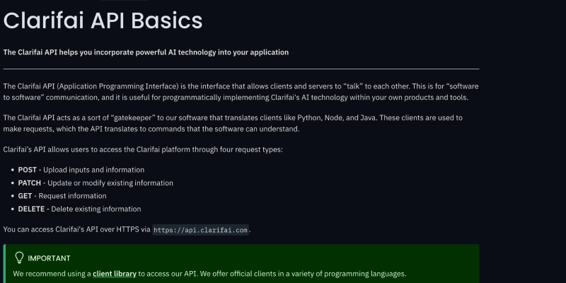 Clarifai API