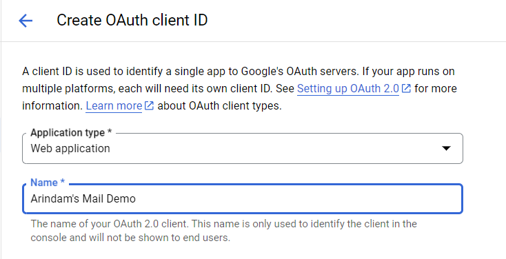 OAuth 客户端 ID