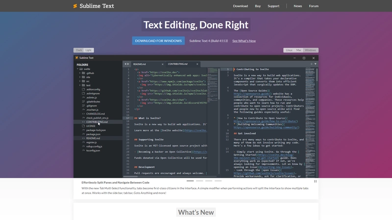 Sublime Text 是程序员最佳效率工具之一