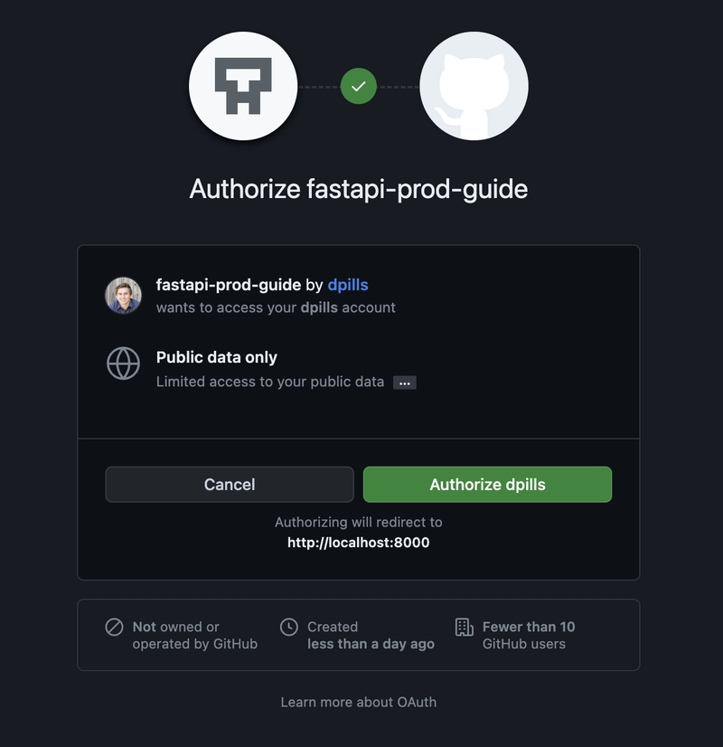 GitHub Oauth 接受