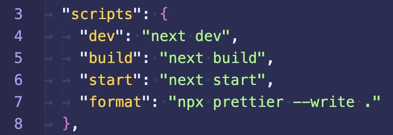 package.json 脚本部分的 VS Code 示例