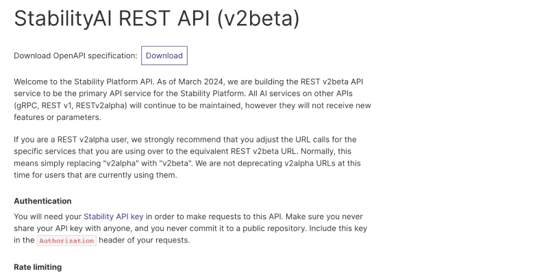 稳定性 AI API