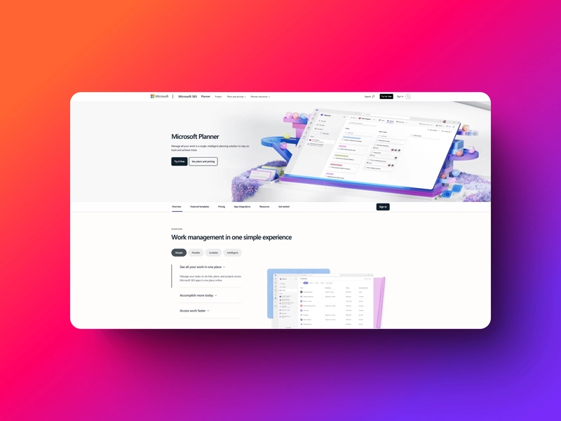 Microsoft Planner 界面