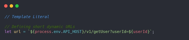 使用模板字面量定义短 URL