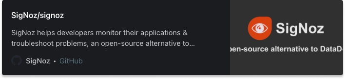 SigNoz GitHub 仓库