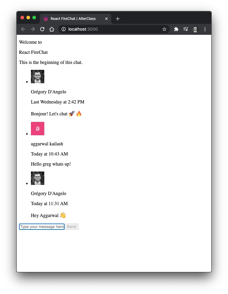 React FireChat