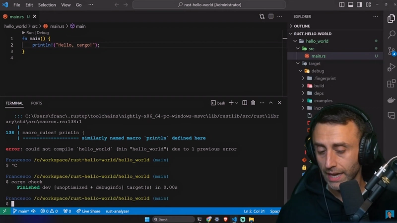 Hello world - Rust 编程教程