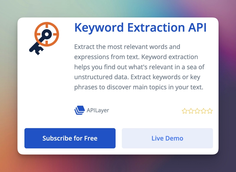 关键字提取 API