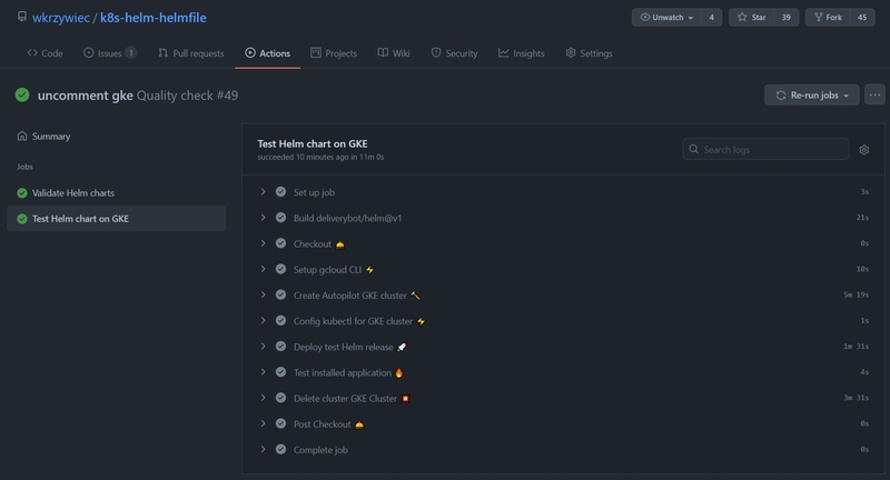 github-gke-成功详情