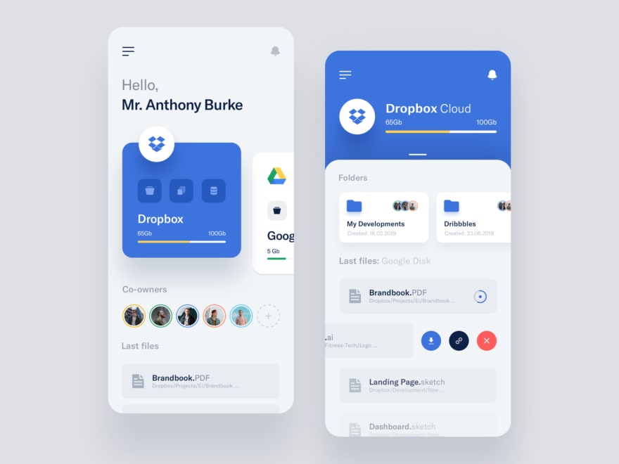 两个水平滚动的例子 ([https://dribbble.com/shots/6794395](https://dribbble.com/shots/6794395))
