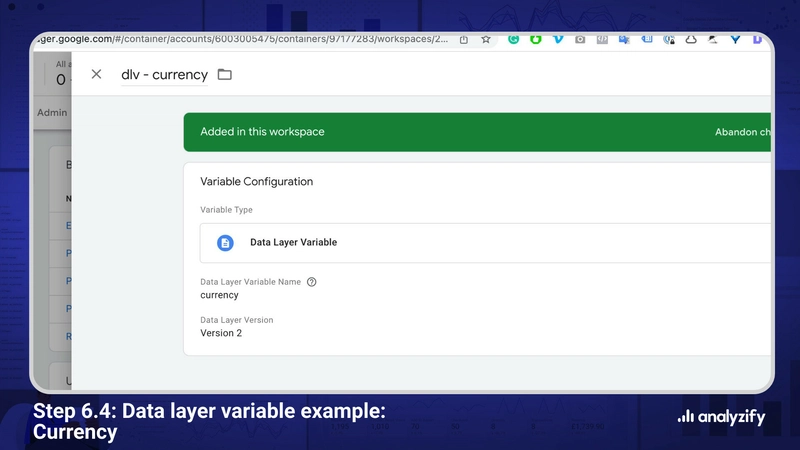 GTM 数据层变量示例:Shopify 货币