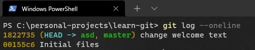 git log 一行