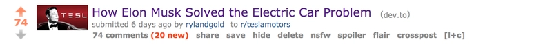 伊隆·马斯克 Reddit 帖子