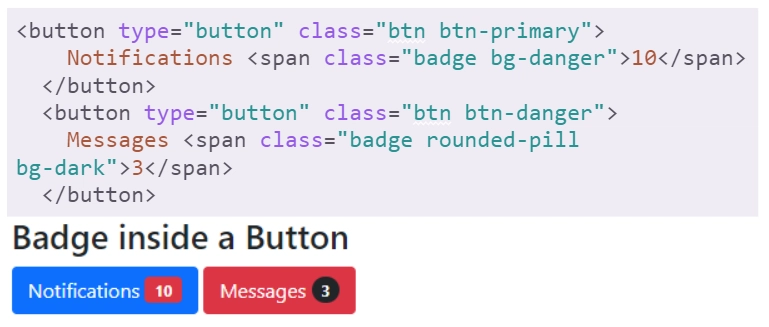 Bootstrap 初学者指南 - 元素内的徽章