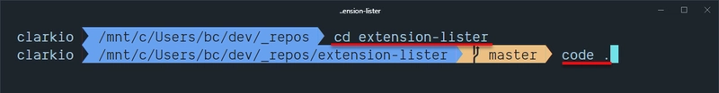 通过终端/命令行更改目录并在 VS Code 中打开文件夹