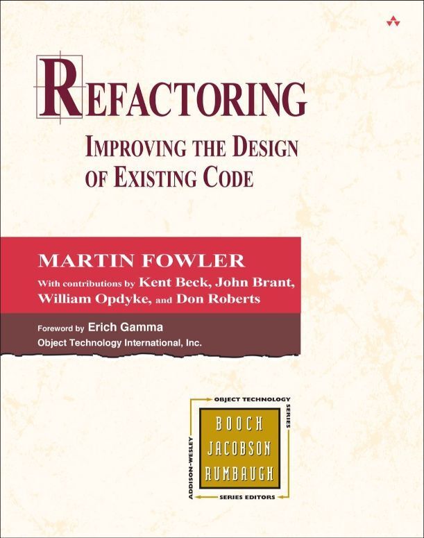 重构：改进现有代码的设计（作者：Martin Fowler）