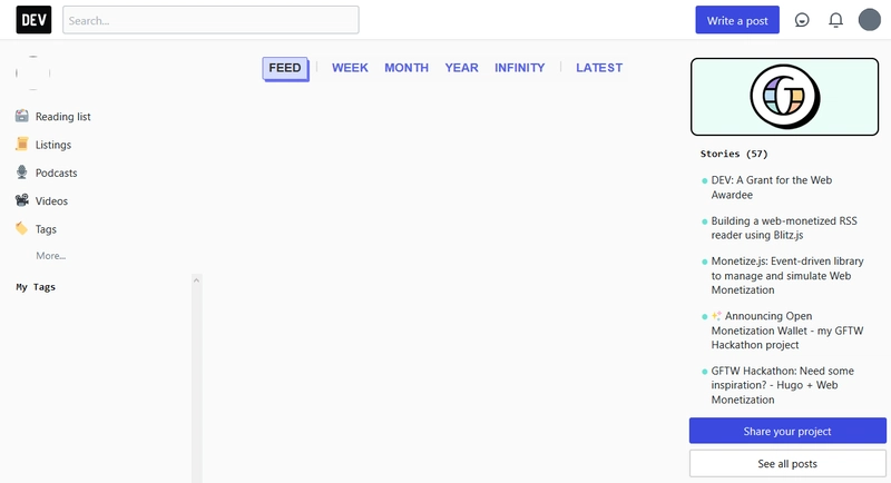 ThePracticalDEV 主页已禁用 JavaScript
