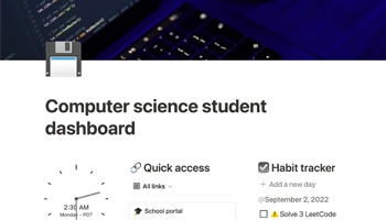 计算机科学学生仪表盘