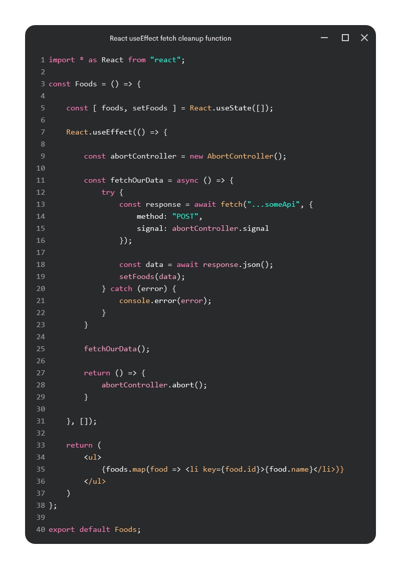 React useEffect 获取清理函数