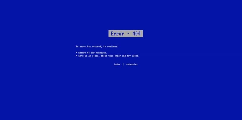 演示图像：BSOD 404 页面 - 前端解决方案