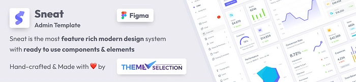 Sneat Figma UI 套件和仪表板生成器