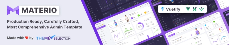 Materio Vuetify VueJS 管理模板