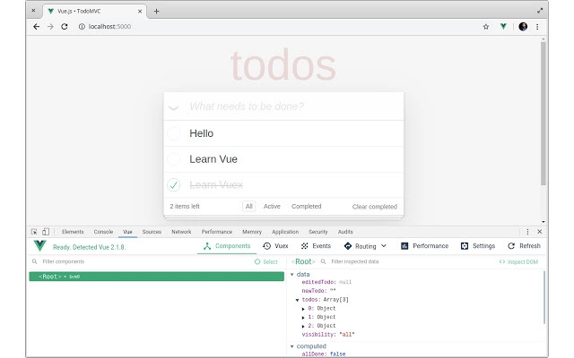 vuejs deevtools 截图
