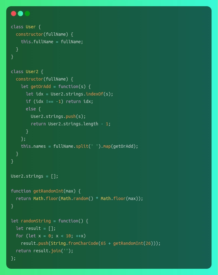 享元用于减少 JavaScript 中的内存