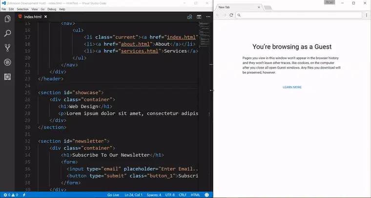 实时服务器演示 VSCode