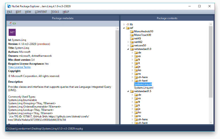 NuGet 程序包资源管理器