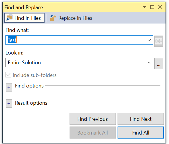 在当前项目中搜索。