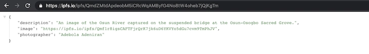 NFT 元数据 JSON CID