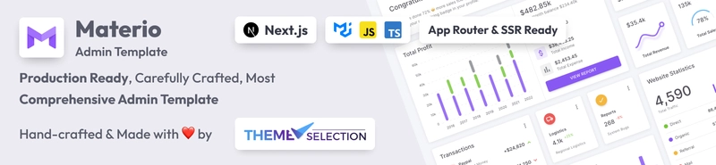 Materio NextJS 管理模板