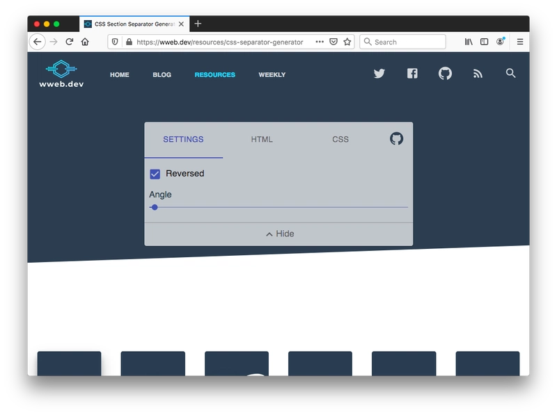 CSS 部分分隔符生成器