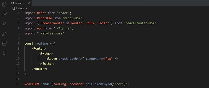 使用 Base16 - Dark Twilight 主题的 React 代码片段