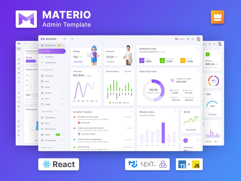 MUI React Next.js 管理模板