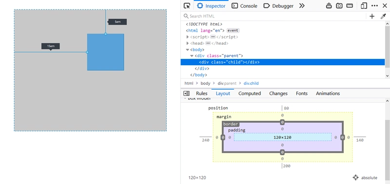 具有绝对定位属性值的元素