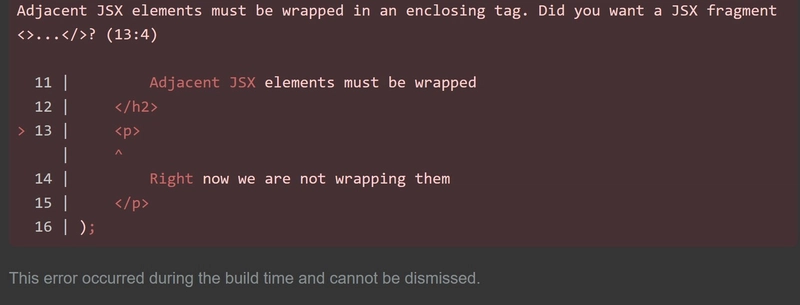相邻的 JSX 错误
