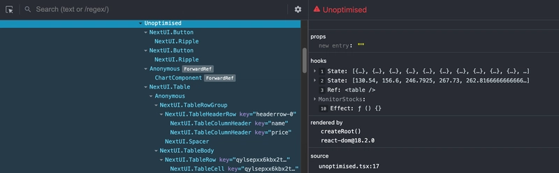 未优化组件的钩子