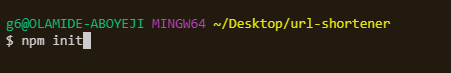 npm 运行 init