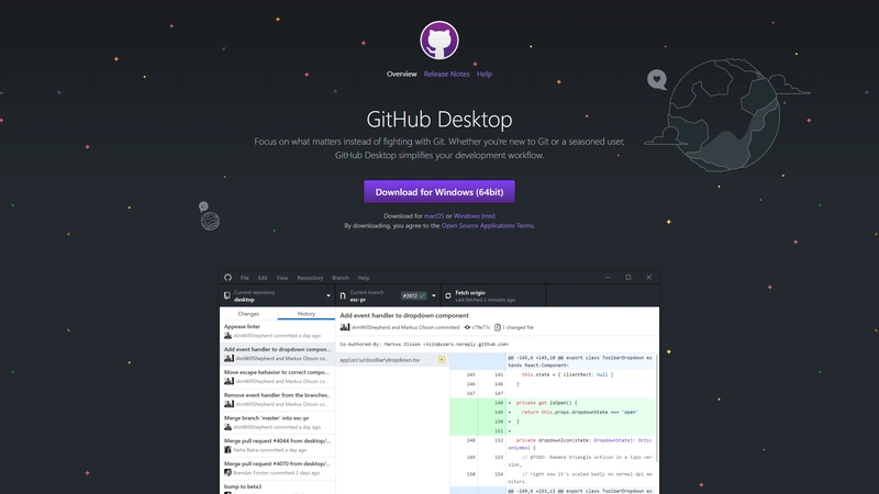 Github 桌面最佳 Git GUI 客户端