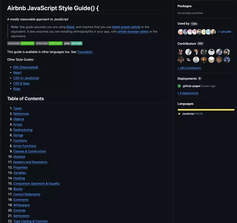 Airbnb JavaScript 风格指南