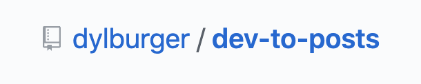 DEV 发布 Github repo 标题