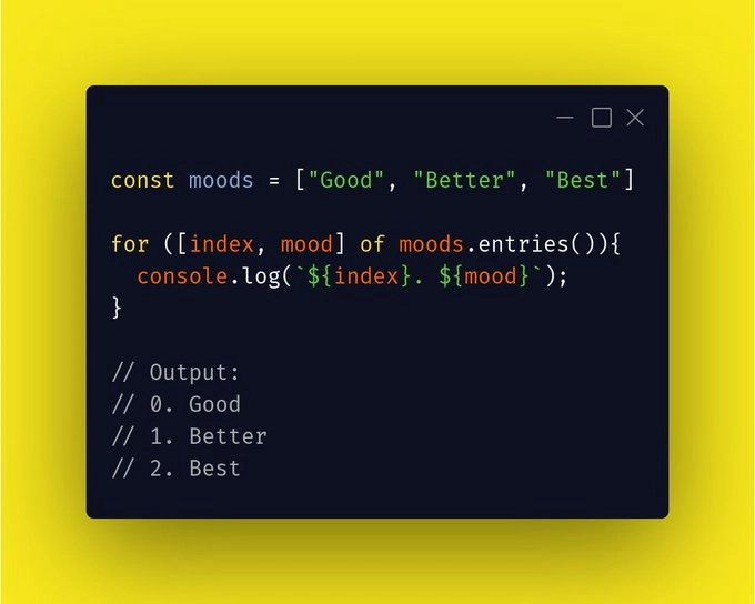 Array.entries 方法的用法