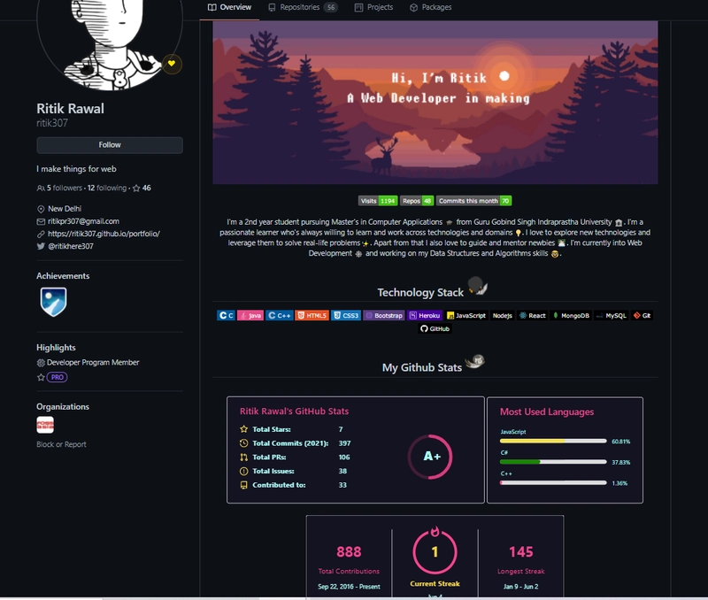 漂亮的个人资料